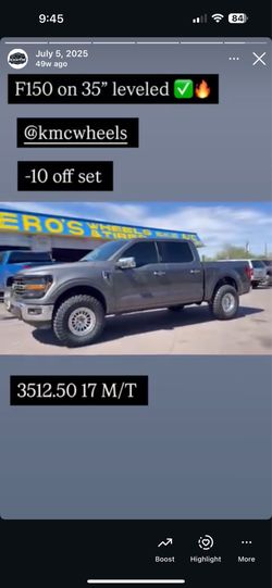 F150 wheels and tires 17x9 with 35x12.50 17