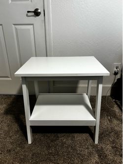 White bedside nightstand
