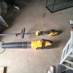 DEWALT. 60V  BLOWER AND TRIMMER