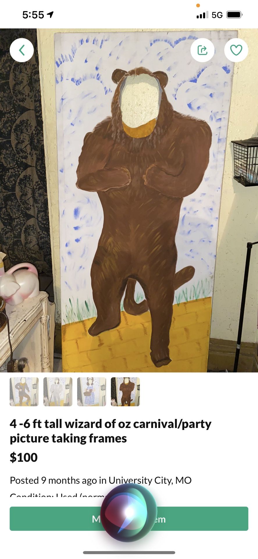 4- 6ft Wizard Of Oz , Carnival/ Party Picture Taking frames