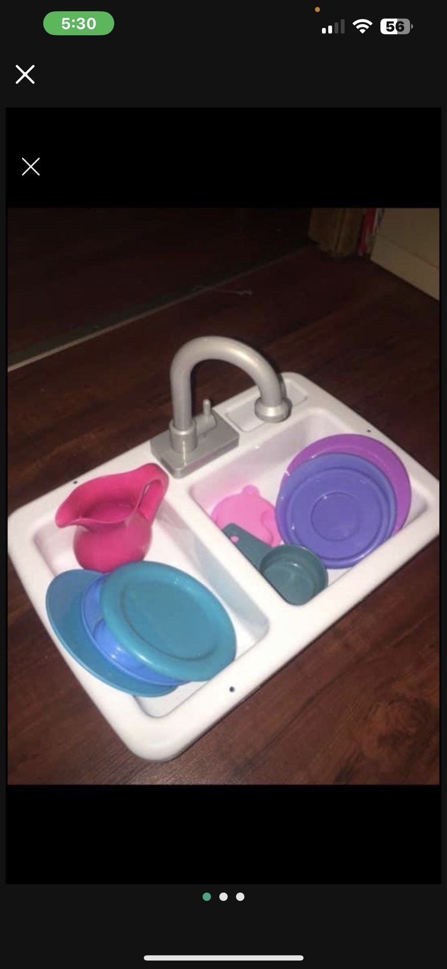 Kids little sink with pretending dishes🌈⛅️