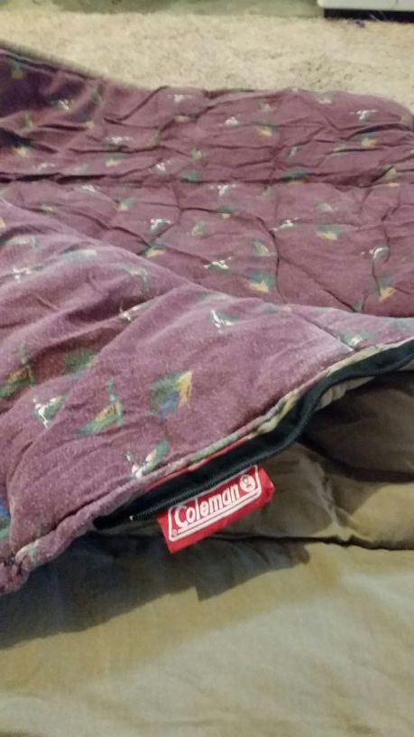 COLEMAN CAMPING SLEEPING BAG$15