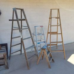Assorted Wood Ladders - $15 to $30 Each
