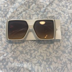 Cream/brown Beige Square Glasses 