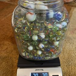 VINTAGE Estate Find GLASS MULTI-COLOR CAT EYE & Milky MARBLES 20 LBS!  More thanii 500 marbles