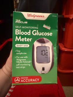 NEW True Focus Walgreens Blood Glucose Meter Monitor for Diabetes Blood Sugar