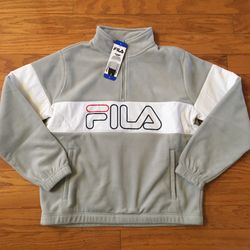 NWT Fila women fleece half-zip sweatshirt Size L