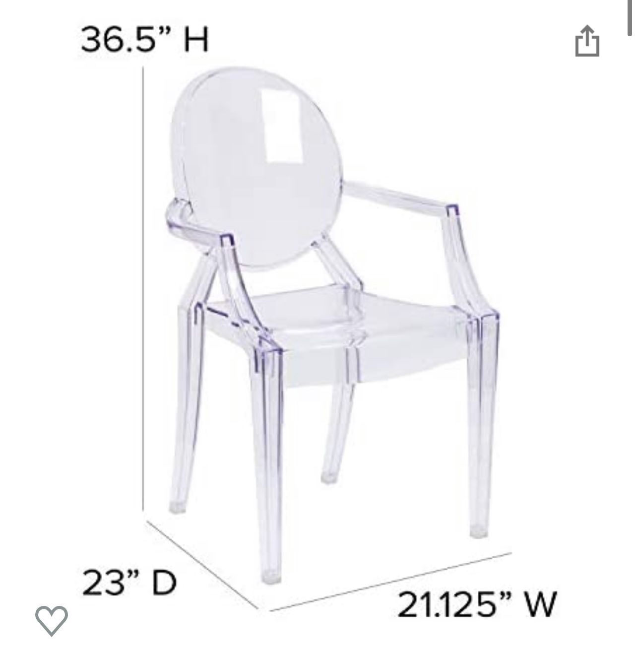 2 Acrylic Chairs PENDING SALE