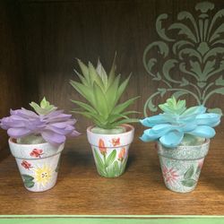 3 Fake Succulents