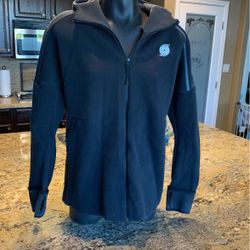 Portland Trail Blazers Hoodie Adidas Black Thick With Hood - Large 