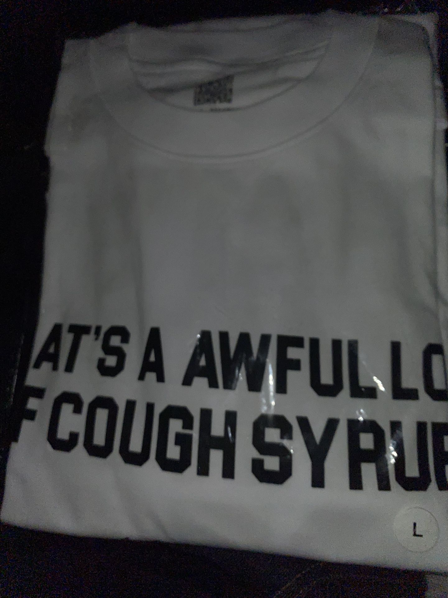 Awful Lot Of Cough Syrup Black,White Size L