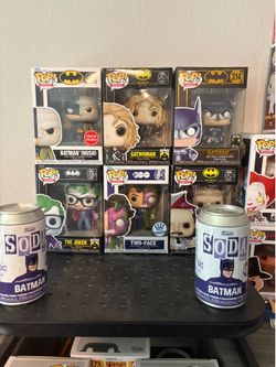 Funko Pop DC Batman Collection + Batman Sodas – 8 Collectibles