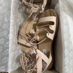 Pink Leather Sandals