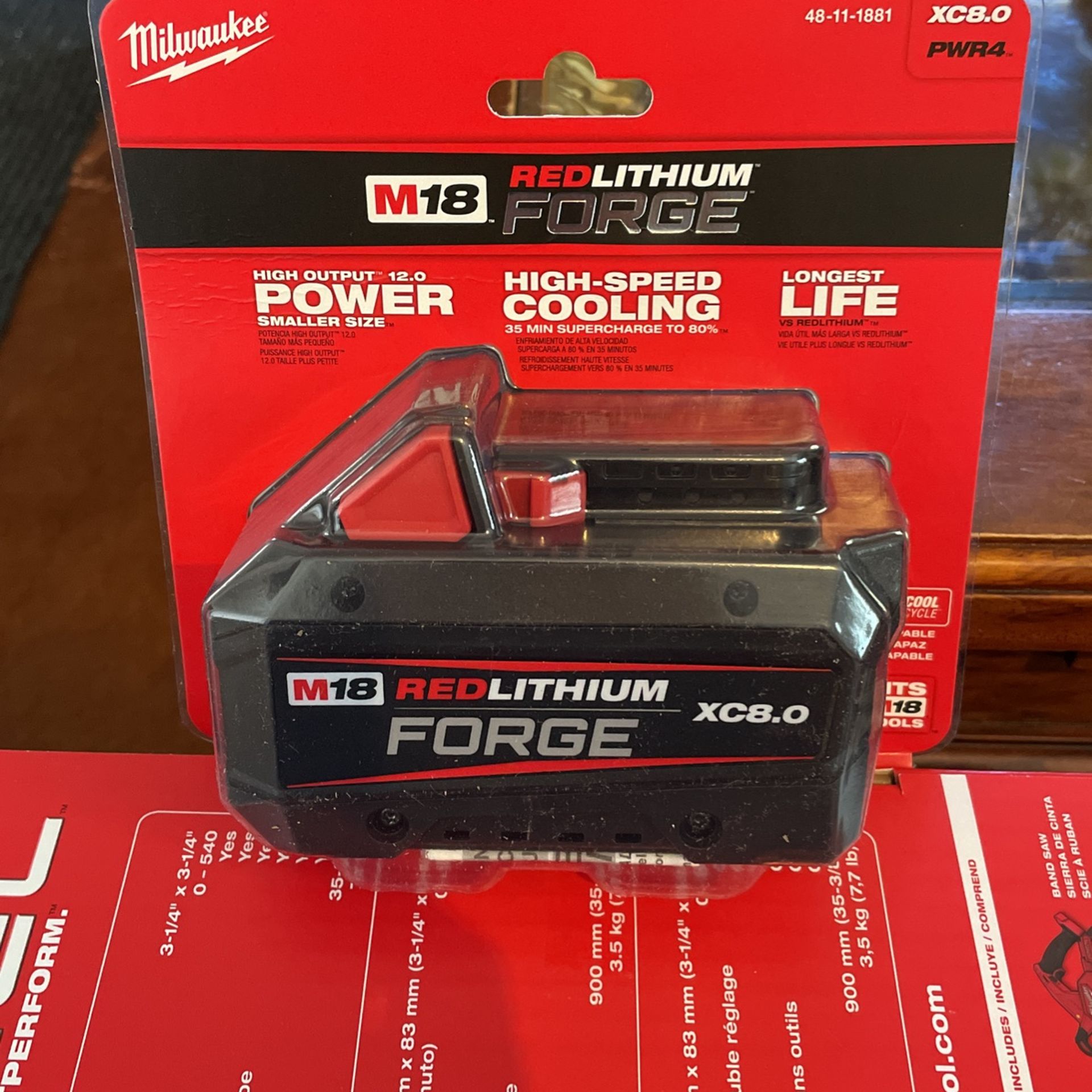 MILWAUKEE M18 REDLITHIUM FORGE XC8.0 BATTERY