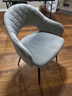 Cutout back Velvet Chair in excellent condition ( Move out sale)