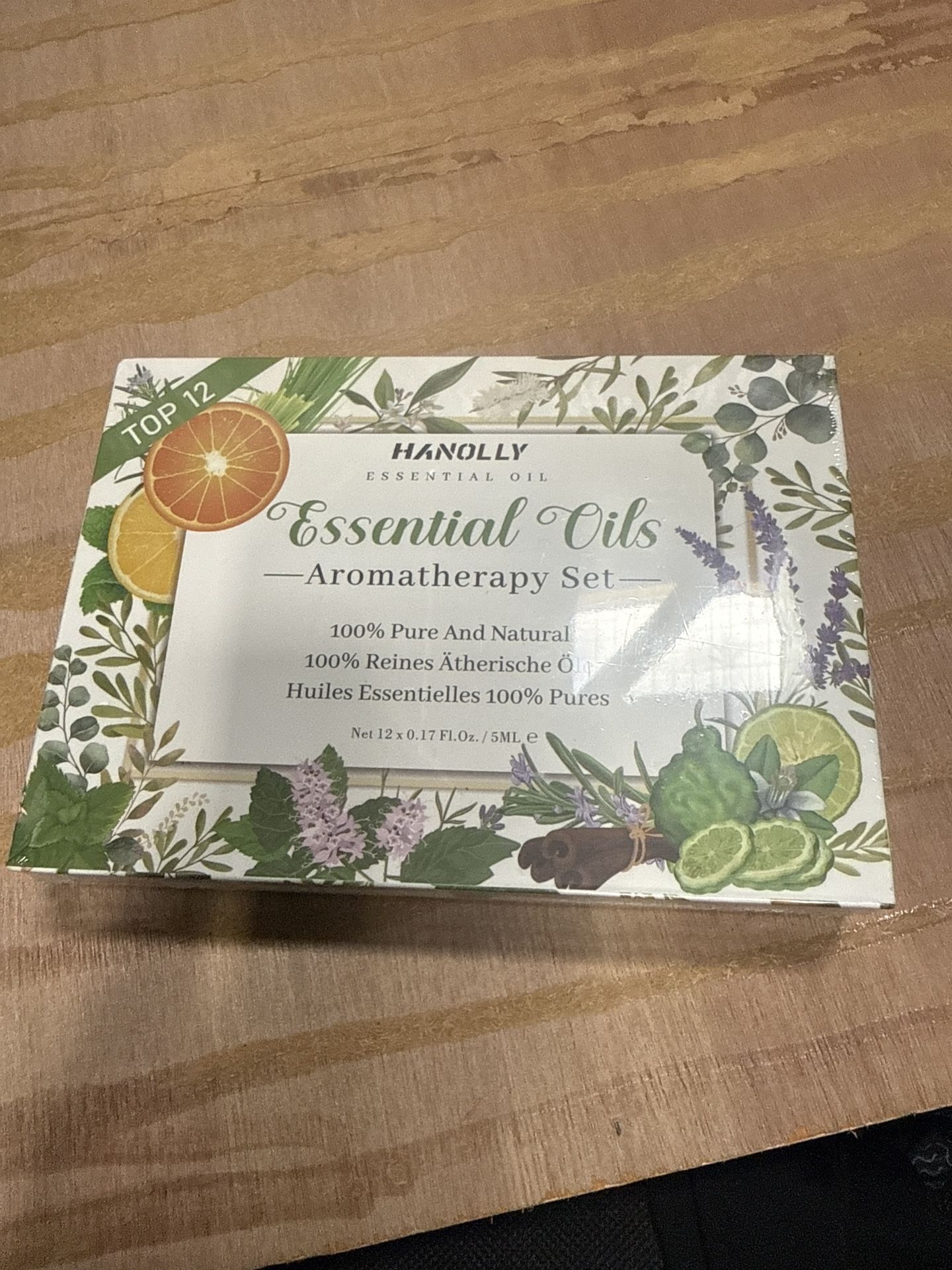 HANOLLY Essential Oils Aromatherapy Set – Top 12 Scents (Brand New)