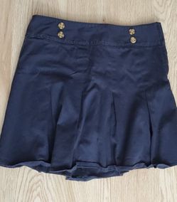 Girls Size XL (14) Navy Blue School Uniform Pleated Skort