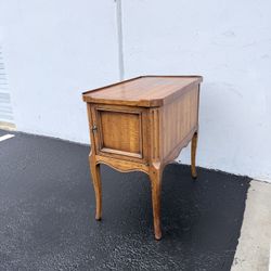 Drexel Heritage French Country Single Door Side Table Vintage