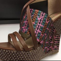 Brand new multicolor wedges 7.5 justFab