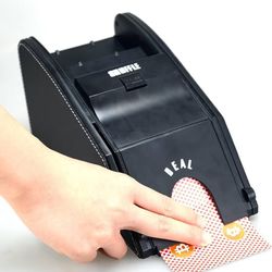Automatic Card Shuffler 2 in 1 Professional Shuffle Deal Machine Electric Casino Shuffling Machine Great for Home Tournament Use