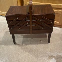 Vintage Sewing Cabinet and Notions