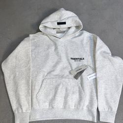Essentials Fear Of God light oatmeal hoodie