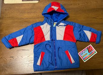 VTG 80s Weestuff Toddler Ski Jacket NWT 18M Colorblock Puffer Hooded Coat