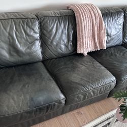 FREE Natuzi Leather 6 Seater Sofa