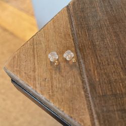 14k Gold Plated Ball Stud Earrings 