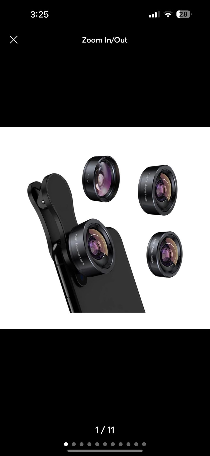 3 in 1 Phone Lens Kit for iPhone Samsung Android Smartphone