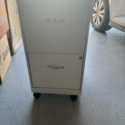 White Aluminum File Cabinet With Wheels 