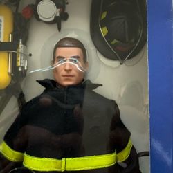 Vintage FDNY Fire Zone Firefighter Action Figure 12" New York City Collectible