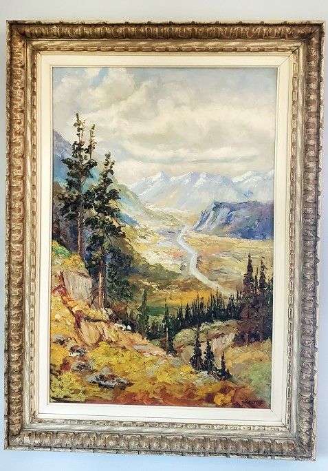 Framed Oil Lanscape painting on Canvas