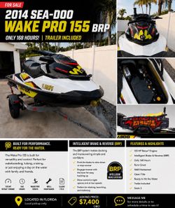 2014 Sea-Doo Wake 155 iBR
