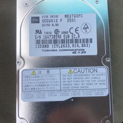 Toshiba MK2720FC HDD2612 F ZE01 1.3GB 2.5" IDE Hard Drive