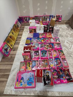 Barbie collection of dolls plates ornaments music boxes etc. Ask if your looking for domething specific