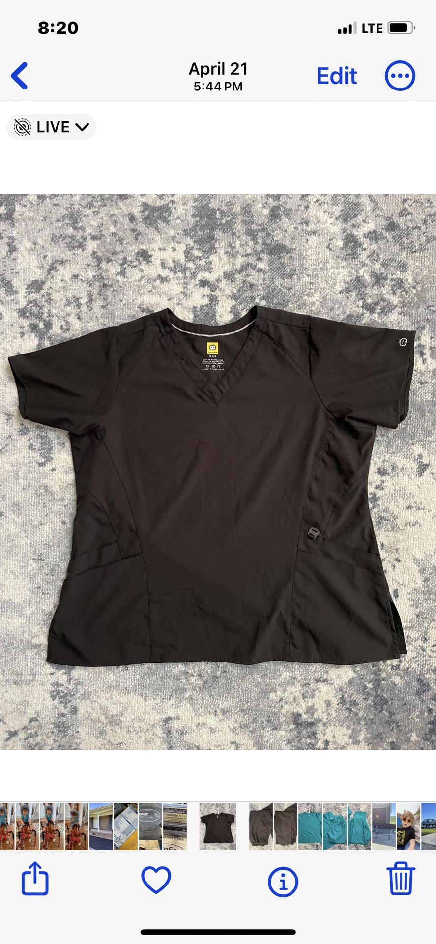 Wonder wink Brand Scrubs Like New Size XL