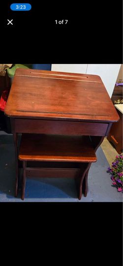 Vintage Desk With Chair