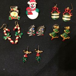 Holiday earrings / pins