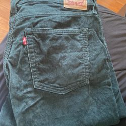 94 Baggy Levi’s Forest Green Corduroy Pants