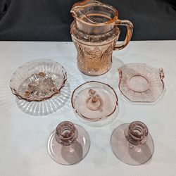 Vintage Pink Depression Glassware