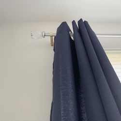 Blackout curtains - 2 panels (and rod $25)