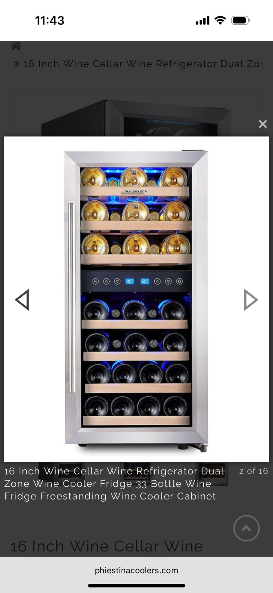 Wine refrigerator