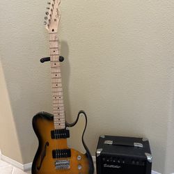 Squier Paranormal Thinline Telecaster W/ Silvertone Guitar Amp