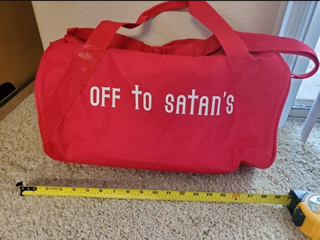 "Off to Satan's" Duffle Bag/small Gym Bag