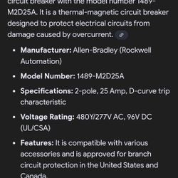 25 Amp Circuit Breaker