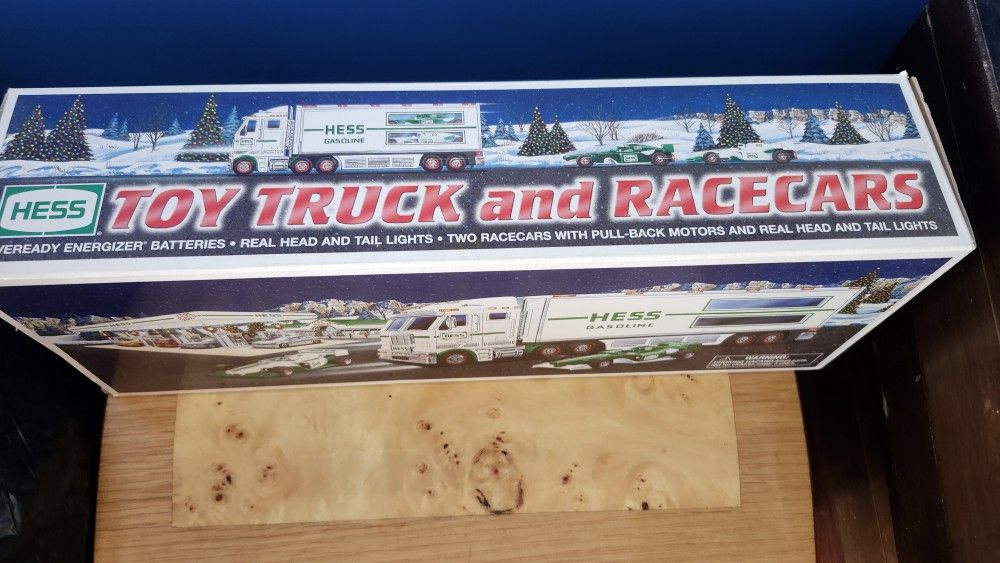 Vintage New Hess Tanker And Race Cars
