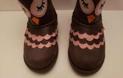 New Owl Boots Toddler 8M Gray