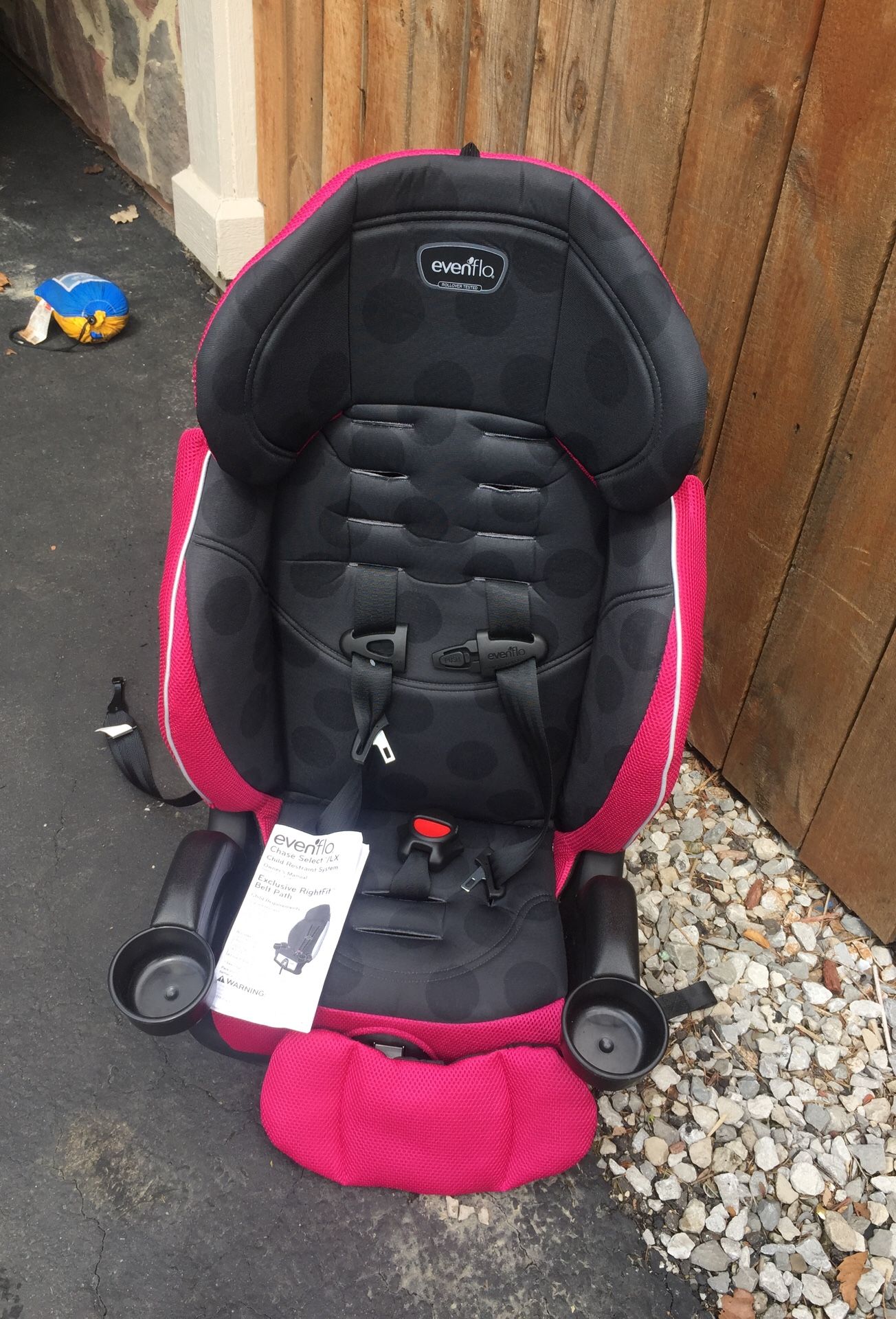 Brand new evenflo booster seat and car seat