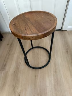 Wood side table